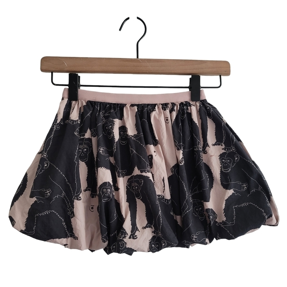 COS Girls 2-4Y‎ Monkey Chimpanzee Bubble Skirt Toddler Zoo Animal Pink Black